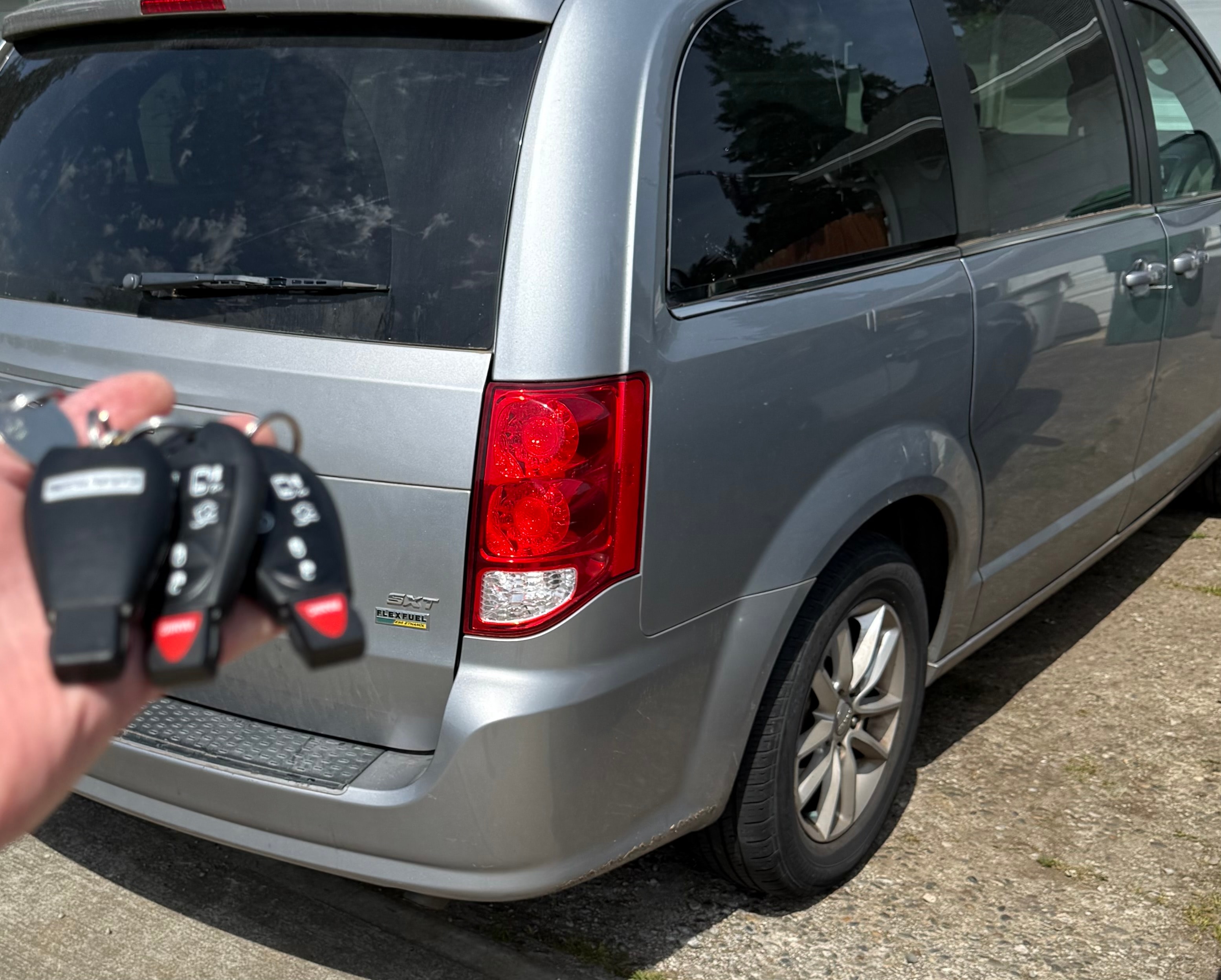 Two new Dodge fobik keys programmed for a Grand Caravan — key fob programming Vancouver WA